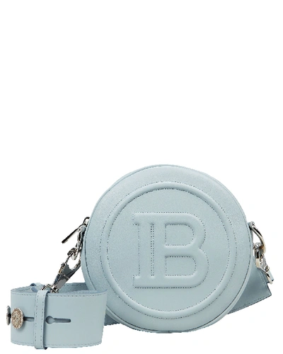 Balmain Disco Mini Logo Bag In Grey