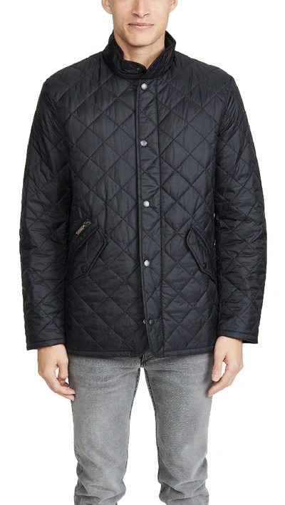 Barbour Flyweight Chelsea Quilted Jacket In Black