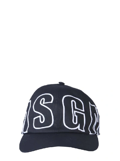 Msgm Baseball Cap In Black