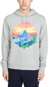 KENZO HAND PAINTED LANDSCAPE GRAPHIC HOODIE