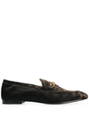 TOM FORD LEOPARD PRINT CHAIN LOAFERS