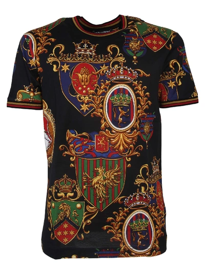 Dolce & Gabbana Short Sleeve T-shirt In B Nero Stemmi