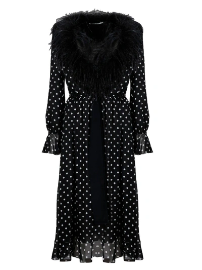 Alessandra Rich Black Silk Dress