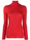 GUCCI FINE SILK TURTLENECK KNITTED TOP