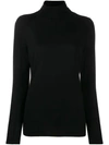ALLUDE ALLUDE ROLL NECK JUMPER - 黑色