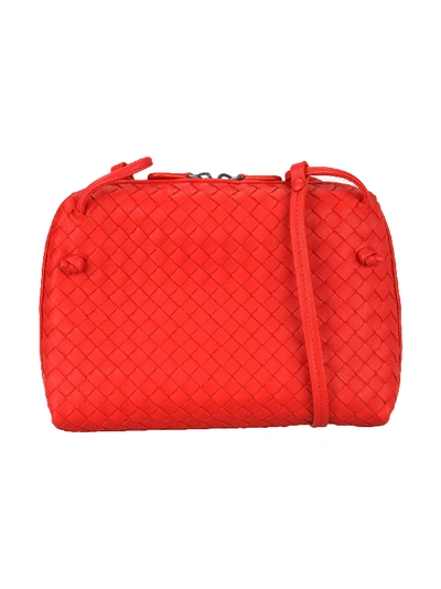 Bottega Veneta Nodini Shoulder Bag In Bright Red