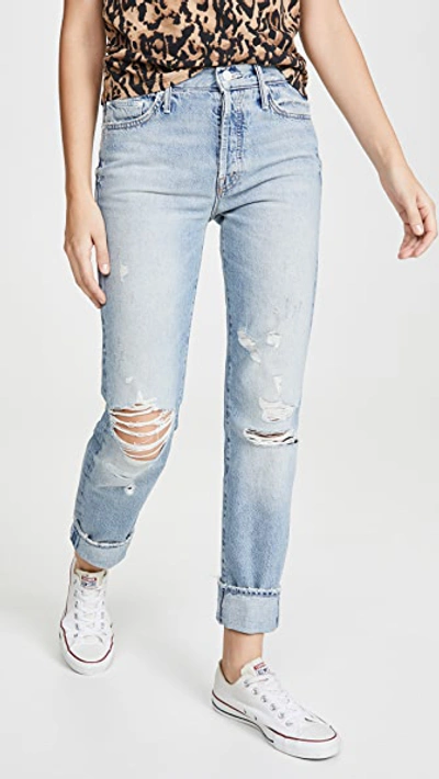 Mother The Trickster High-rise Straight-leg Jeans In Portal To The Other Side
