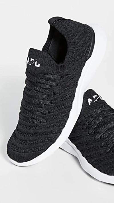 Apl Athletic Propulsion Labs Techloom Wave Two-way Running Sneakers In Black White