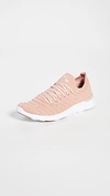 Apl Athletic Propulsion Labs Techloom Wave Hybrid Running Shoe In Simply Rose/white