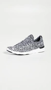 Apl Athletic Propulsion Labs Techloom Wave Two-way Running Sneakers In Heather Grey/black/white