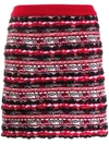 THOM BROWNE THOM BROWNE WOVEN MINI SKIRT - 红色