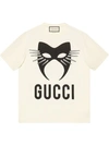 Gucci Mask Printed Heavy Cotton T-shirt In White