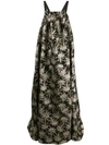 ROCHAS FLORAL EMBROIDERED EVENING GOWN