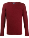 Drumohr Slim Fit Jumper In Red