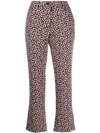 WHITE SAND WHITE SAND CROPPED LEOPARD PRINT TROUSERS - 粉色