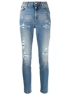 DOLCE & GABBANA CROPPED-JEANS IM DISTRESSED-LOOK