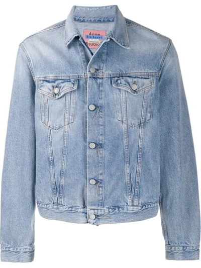 Acne Studios Boxy Denim Jacket In Blue