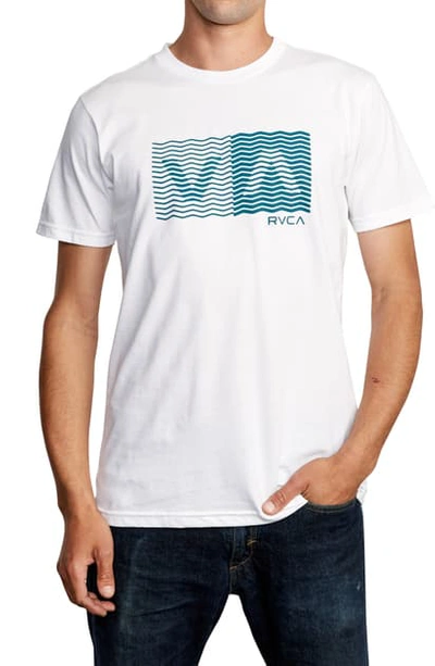 Rvca Random Box Logo Graphic T-shirt In White