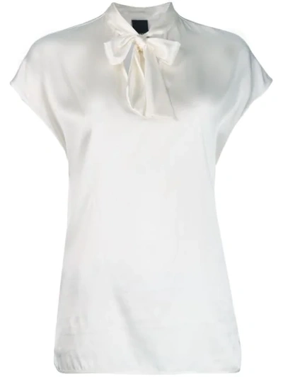Pinko Pussy Bow Blouse In White