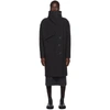 ACNE STUDIOS ACNE STUDIOS BLACK BOILED WOOL A-LINE WRAP COAT