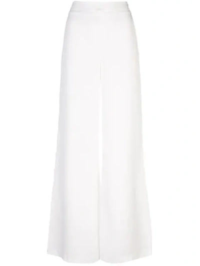 Alexis Roque Slit Wide-leg Pants In White