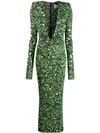 ALEXANDRE VAUTHIER ALEXANDRE VAUTHIER 豹纹超长连衣裙 - 绿色