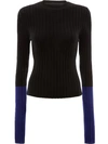 JW ANDERSON RIBBED CONTRAST SLEEVE SWEATER