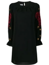 MOSCHINO MYTHOLOGICAL EMBROIDERED SHIFT DRESS