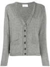 ALLUDE V-NECK KNITTED CARDIGAN