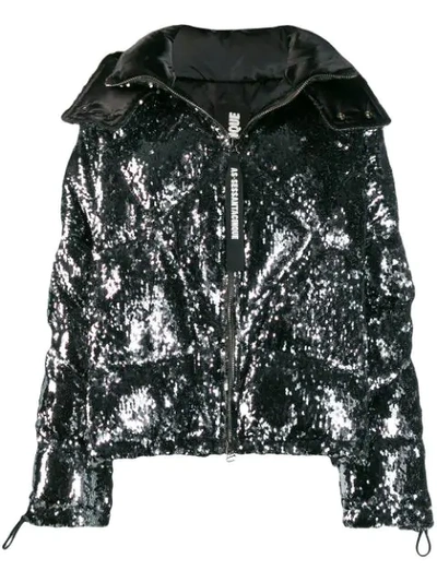 As65 Sequin Embellished Jacket In Silver