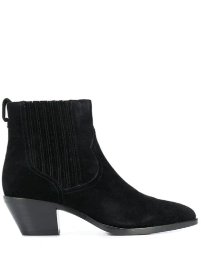 Ash Slip-on Ankle Boots In Black