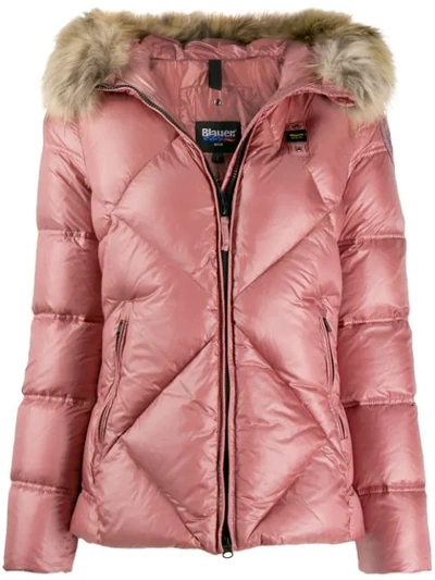 Blauer Butler Quilted Jacket In Rosa