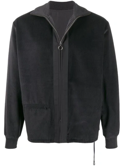 Anglozine Moseley Corduroy Zip Jacket In Grey