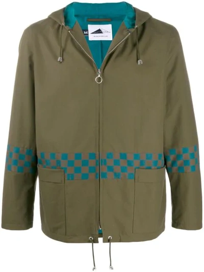 Anglozine Pause Hooded Parka Coat In Green