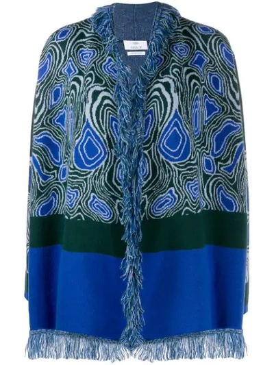 Allude Fringed Cardigan In Blue