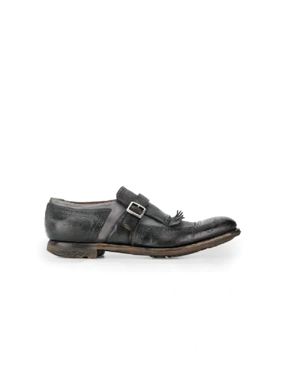 Church's Shanghai Black Calf Leather Monk Strap