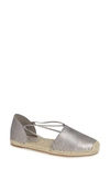 Eileen Fisher Lee Espadrille Flat In Silver Leather
