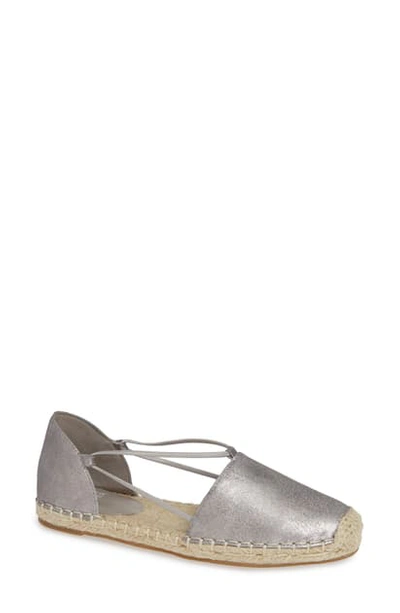 Eileen Fisher Lee Espadrille Flat In Silver Leather