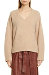 VINCE V-NECK DOLMAN SLEEVE CASHMERE SWEATER,V613878266