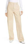 VINCE SUEDE WIDE LEG TROUSERS,V606521731