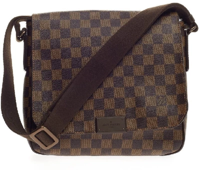 Pre-owned Louis Vuitton District Damier Ebene Pm Brown