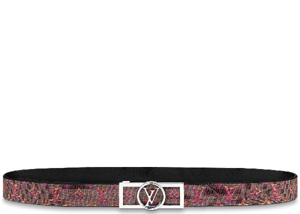 Pre-Owned Louis Vuitton Dauphine Reversible Belt Monogram Lv Pop 25mm Pink/black | ModeSens
