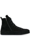 ANN DEMEULEMEESTER SCAMOSCIATO HI-TOP SNEAKERS