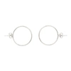 DHEYGERE DHEYGERE SILVER HOOP STUD EARRINGS