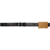 DHEYGERE DHEYGERE BLACK AND TAN JEANS BELT