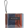 MARNI MARNI BLUE AND RED GLOSSY GRIP POUCH