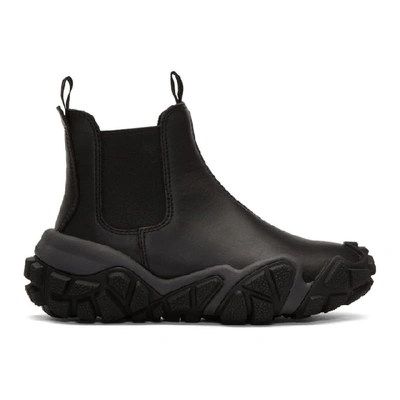 Acne Studios Black Leather Hi Top Trainers In Leather Ankle Boots