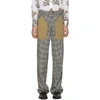 LOEWE LOEWE BLACK AND WHITE HOUNDSTOOTH PATCH POCKET TROUSERS