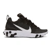 Nike Black & White React Element 55 Sneakers In 003 Blkwht
