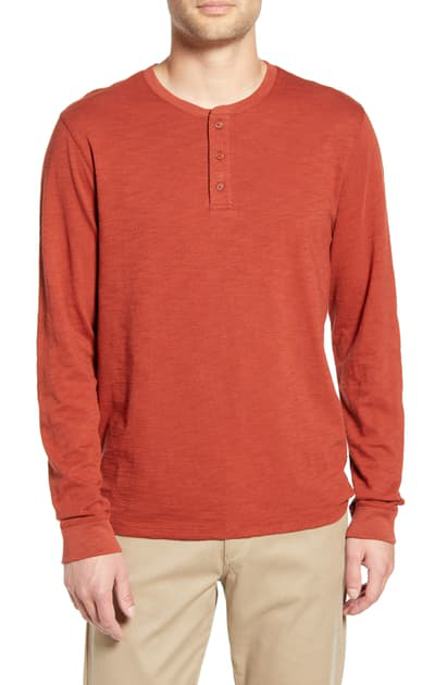 vince long sleeve slub henley